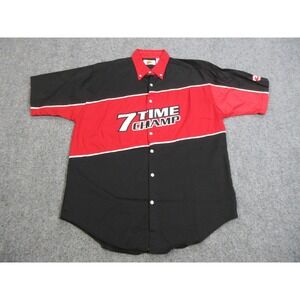 Dale Earnhardt Shirt Button Up Short Sleeve Mens‎ Medium NASCAR Racing Champ